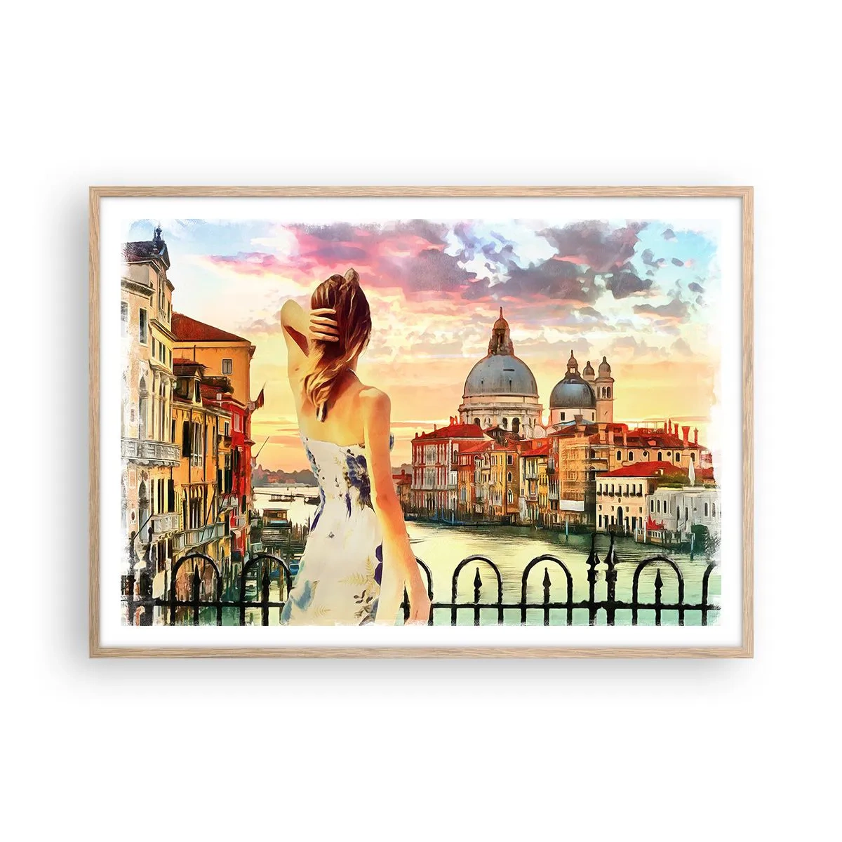 Plakát v rámu světlý dub - Pokud dobrodružství, tak jenom v… - 100x70 cm