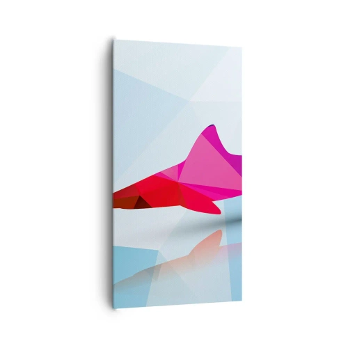 Obraz na plátně - Žralok v krystalickém prostoru - 65x120 cm