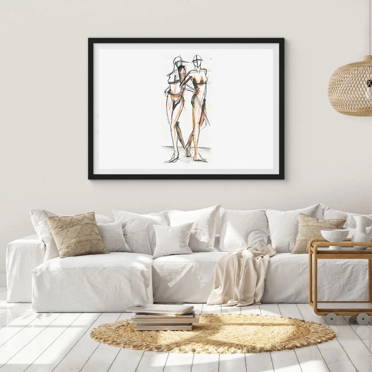 Plakát v černém rámu - Studie šarmu - 91x61 cm