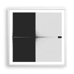 Plakát v bílém rámu - Přímo k cílu - 60x60 cm