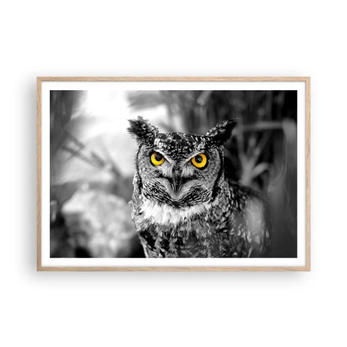 Plakát v rámu světlý dub - Nic se neschová - 100x70 cm