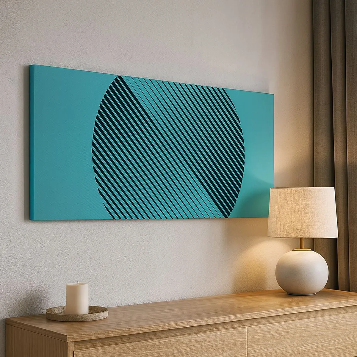 Obraz na plátně - Kruh – geometrická variace - 100x40 cm