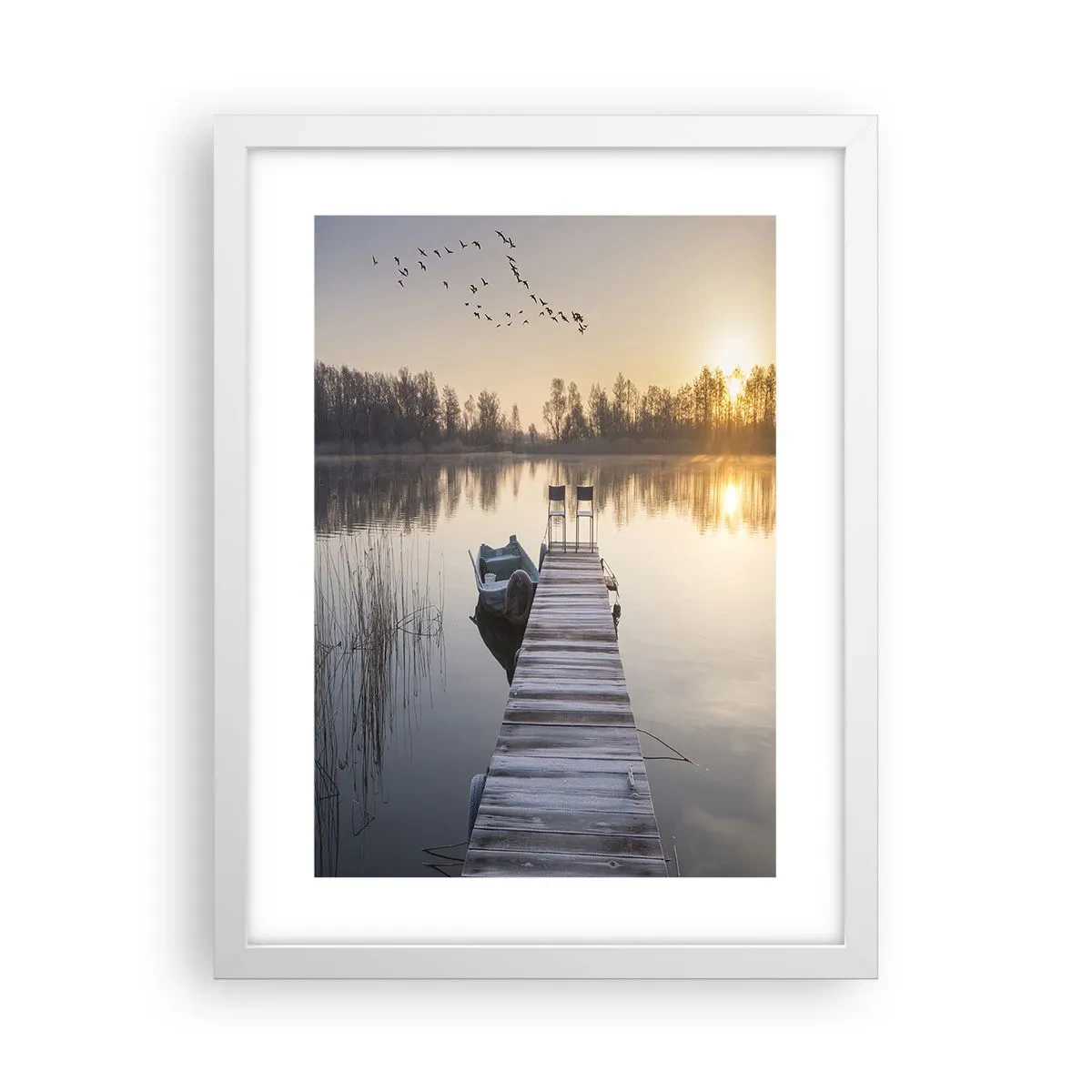 Plakát v bílém rámu - Časem se vrátím - 30x40 cm