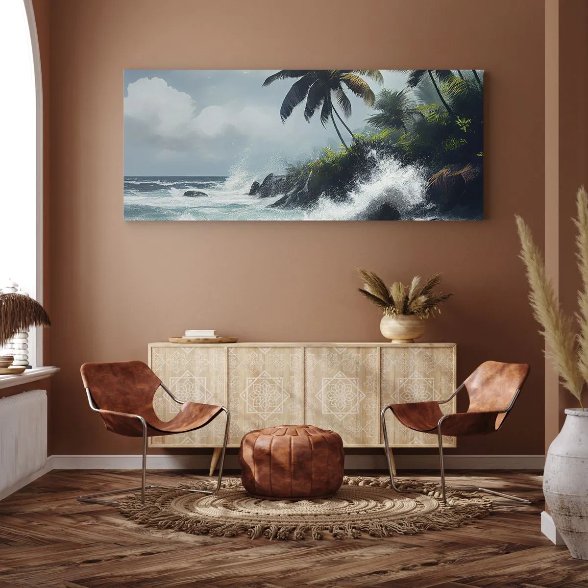 Obraz na plátně - Na tropickém pobřeží - 100x40 cm