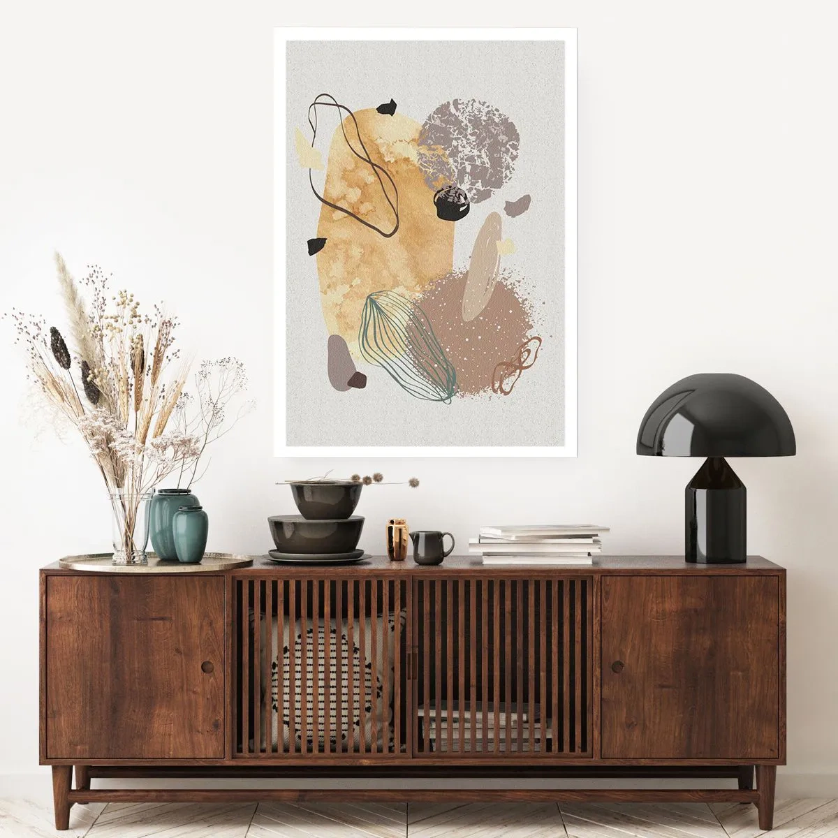 Plakát - Abstraktní švestka - 50x70 cm