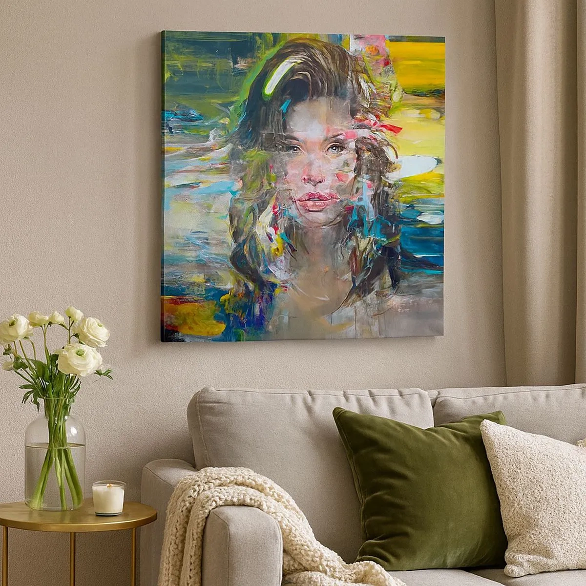 Obraz na plátně - Za závojem vzduchu - 30x30 cm