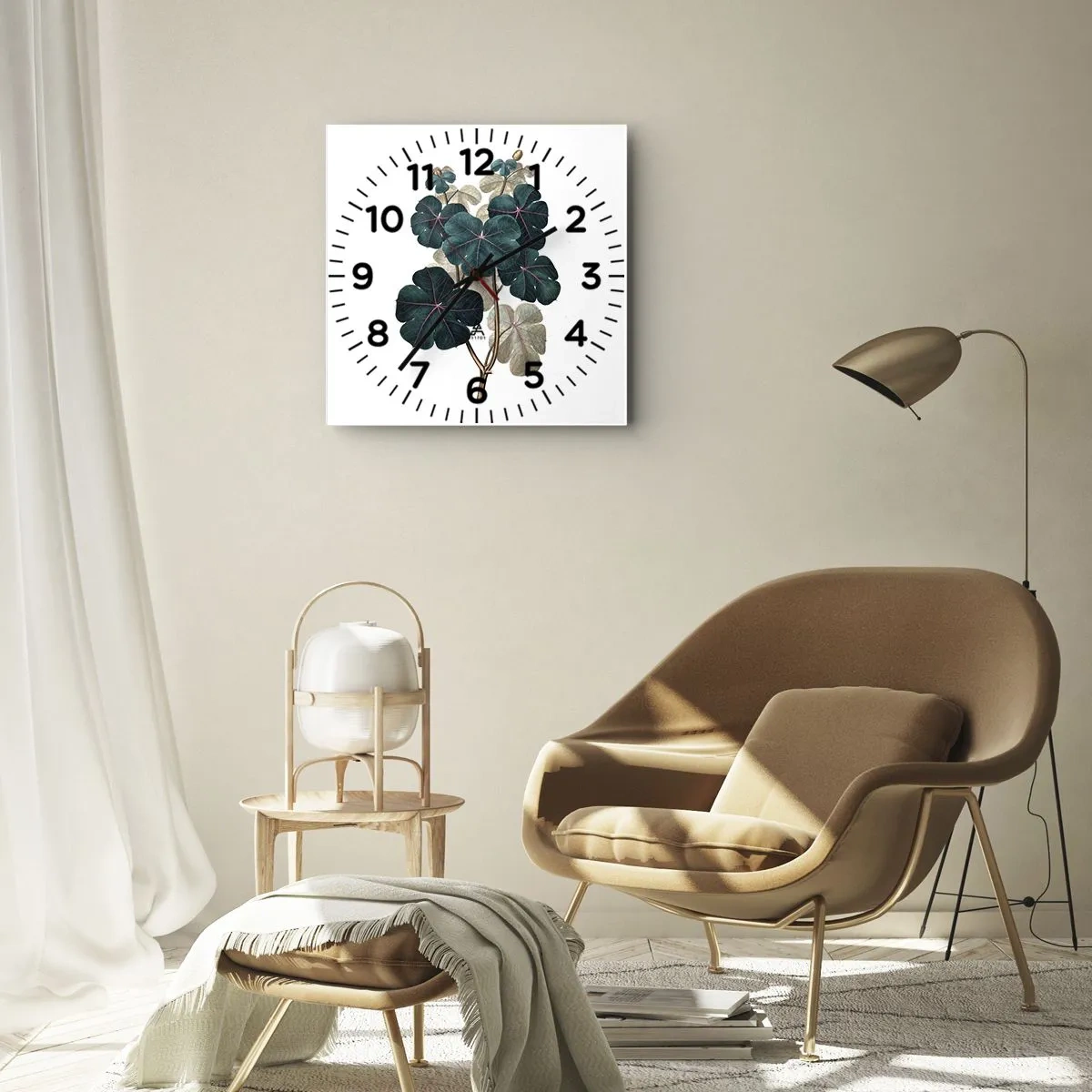 Nástěnné hodiny - Ze starého herbáře - 40x40 cm