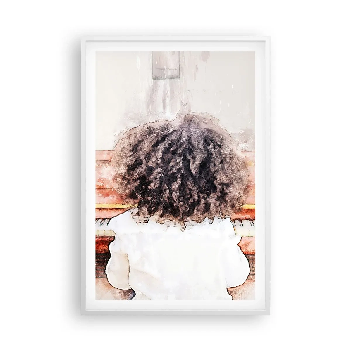 Plakát v bílém rámu - V novém světě - 61x91 cm