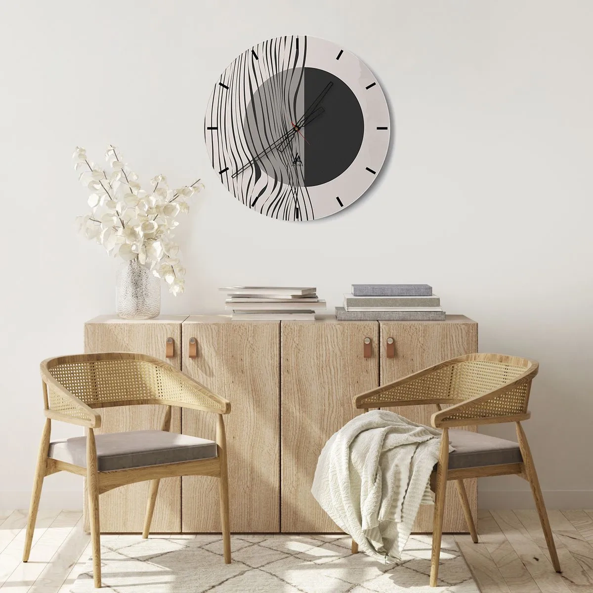 Nástěnné hodiny - Poloviční kompozice - 30x30 cm