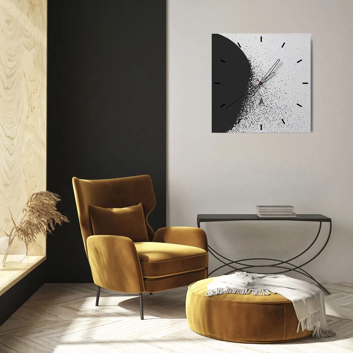 Nástěnné hodiny - Pohyb částic - 30x30 cm