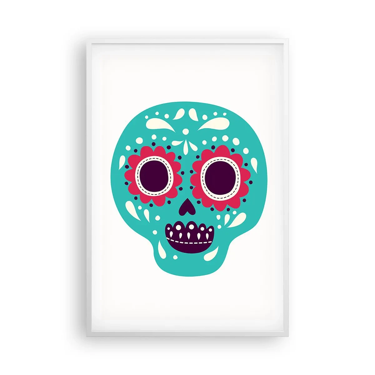 Plakát v bílém rámu - Život – zábava až do smrti - 61x91 cm