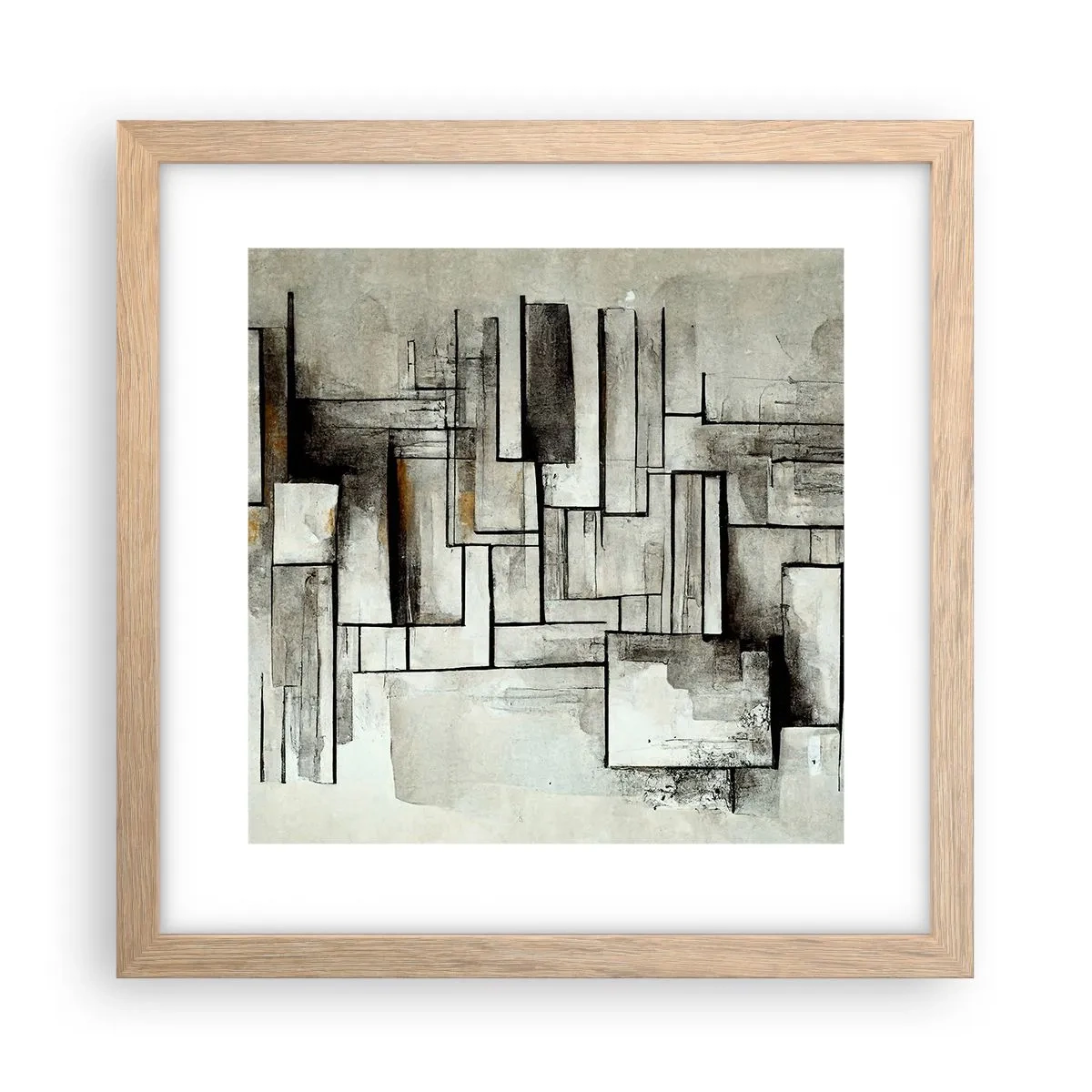 Plakát v rámu světlý dub - Síla jednoduchosti - 30x30 cm