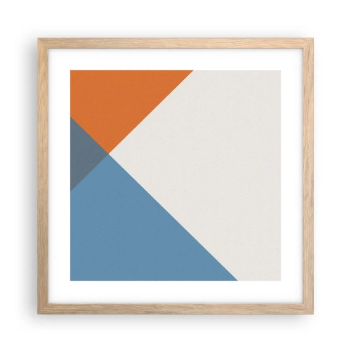 Plakát v rámu světlý dub - Pod úhlem… - 40x40 cm