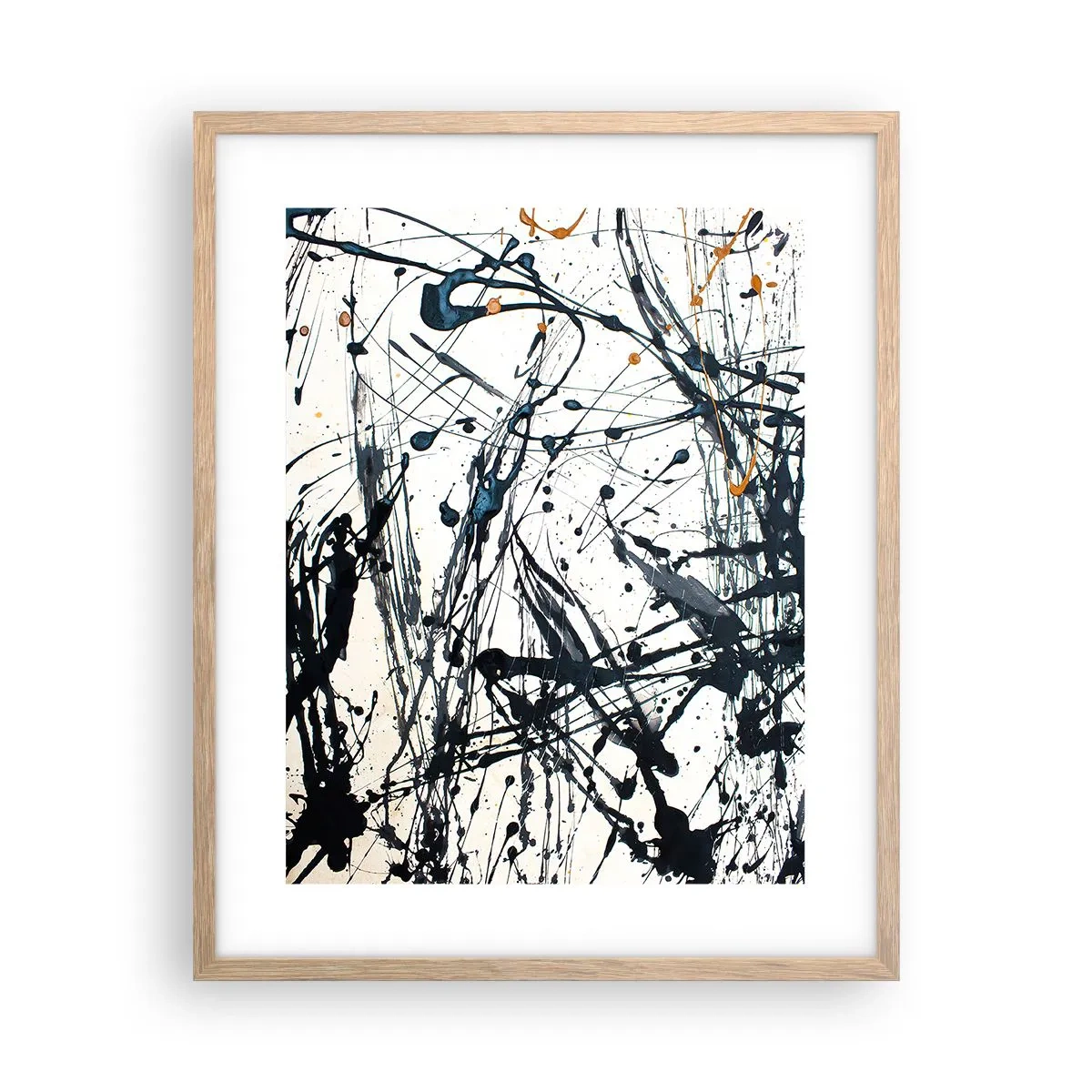 Plakát v rámu světlý dub - Expresionistická abstrakce - 40x50 cm