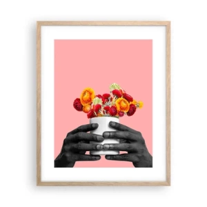 Plakát v rámu světlý dub - Apoteóza života - 40x50 cm