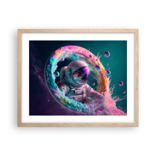 Plakát v rámu světlý dub - Hvězdná brána - 50x40 cm