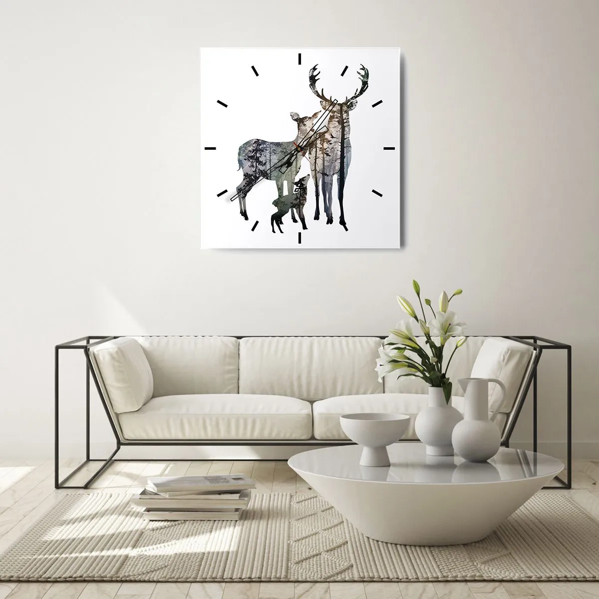 Nástěnné hodiny - Rodinná fotografie - 40x40 cm