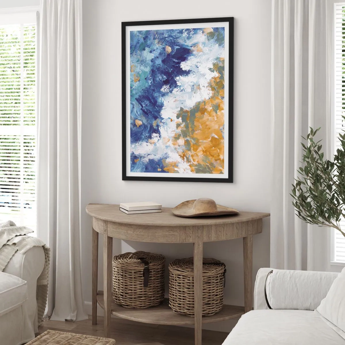 Plakát v černém rámu - Tanec živlů - 30x40 cm