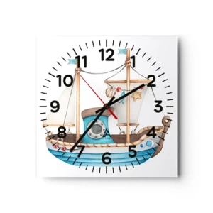 Nástěnné hodiny - Ahoj, dobrodružství! - 30x30 cm