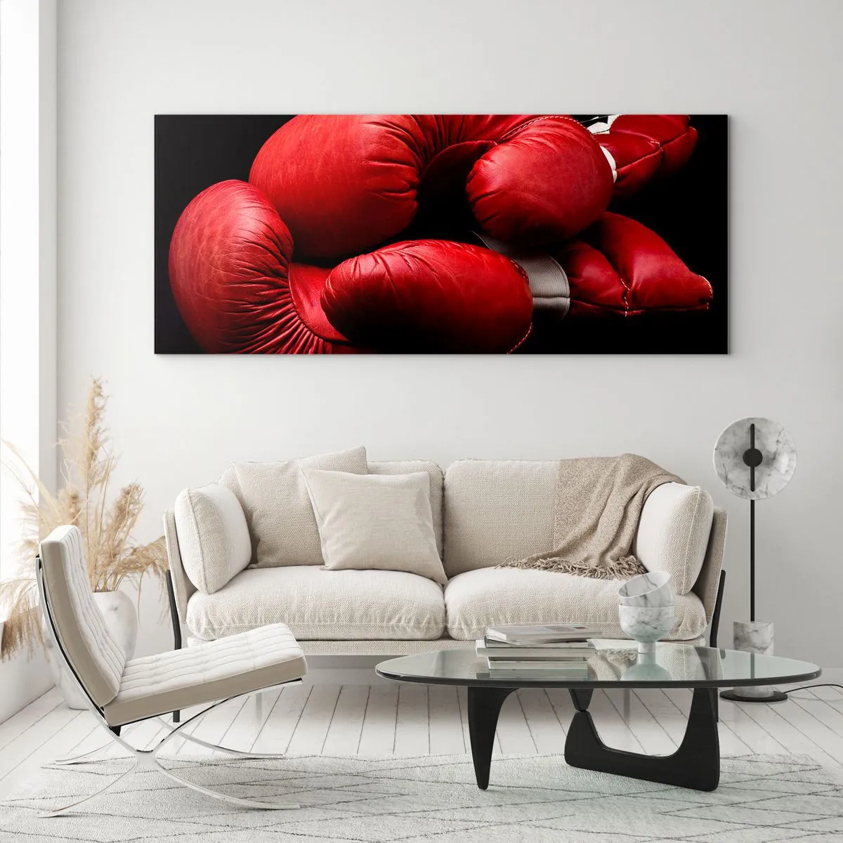 Obraz na skle - Emoce války za námi - 160x50 cm