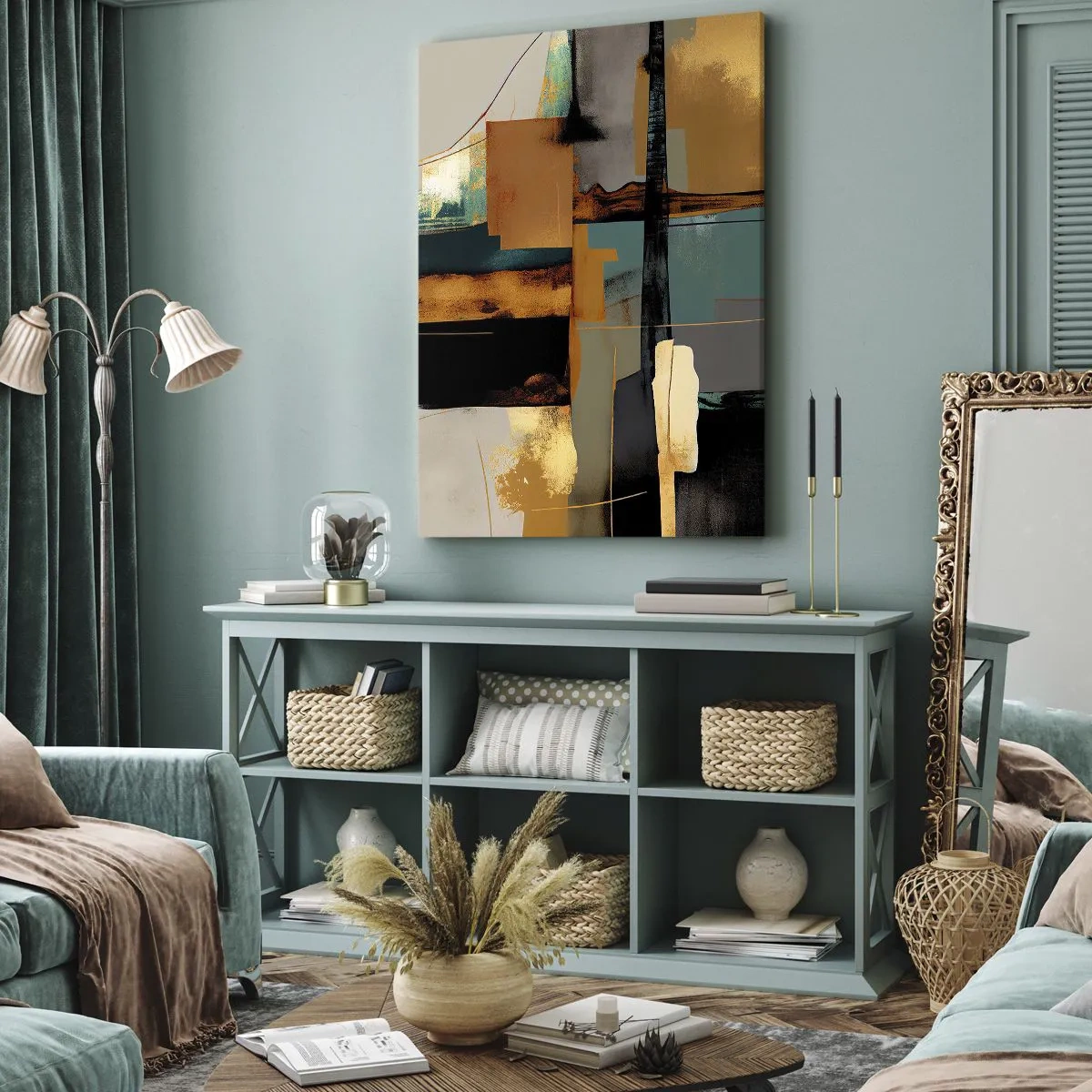 Obraz na plátně - Abstrakce – světlo a stín - 80x120 cm