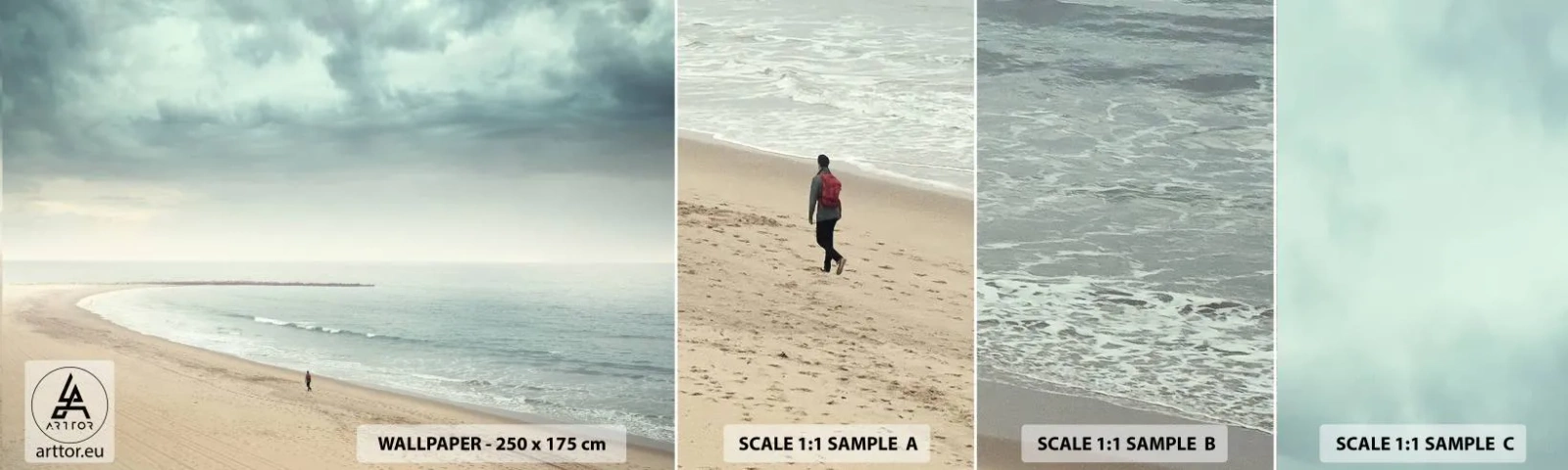 Vzor Fototapety Samolepicí Deluxe Sticker - Hledám klid - Moře, Pláž, Procházka - 100x30 cm