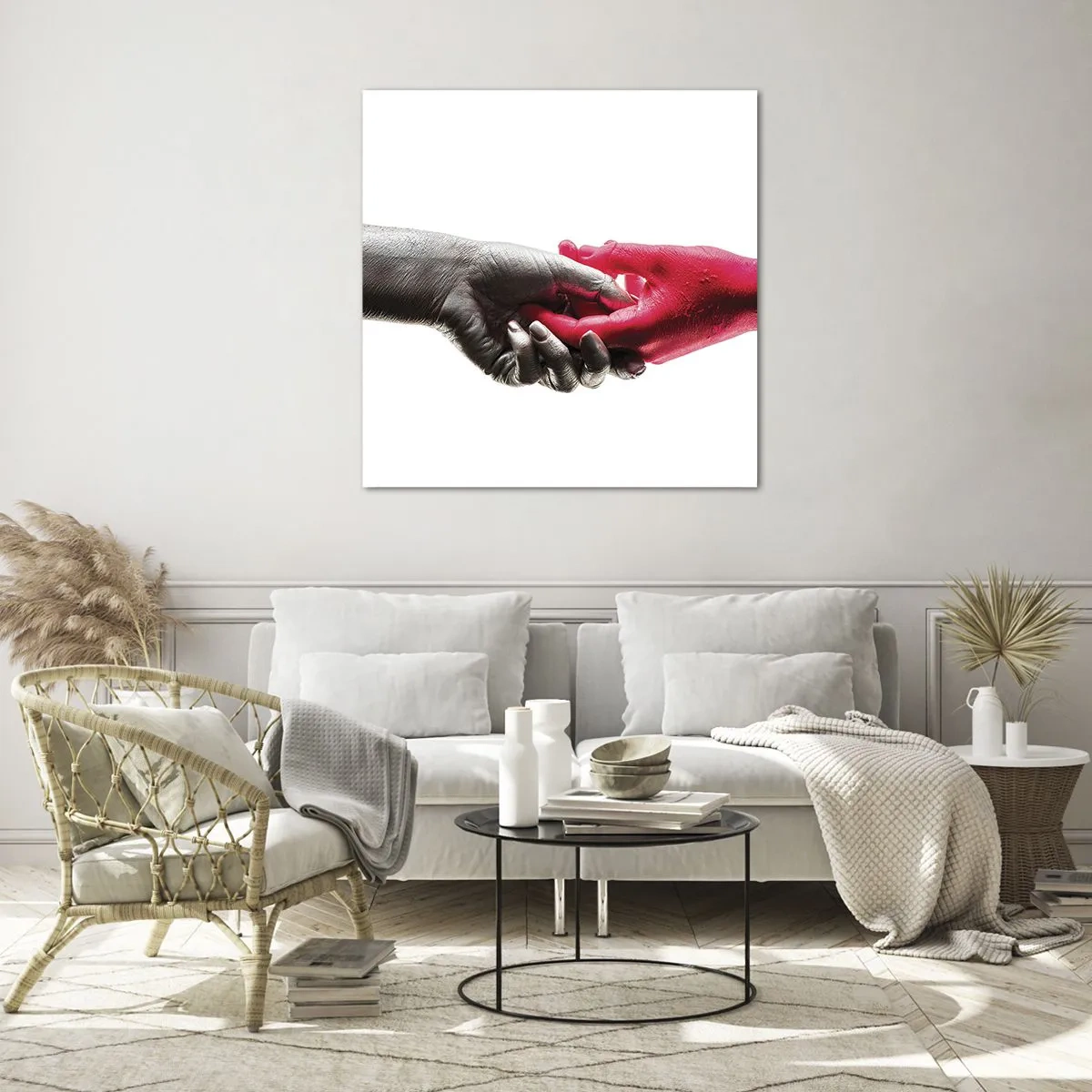 Obraz na skle - Spolu i když jsme odlišní - 50x50 cm