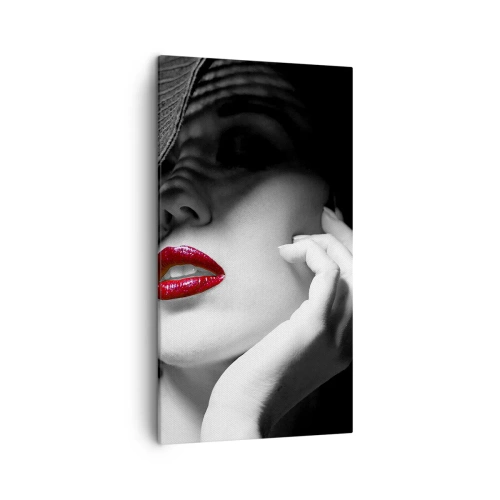 Obraz na plátně - Studie v šarlatové - 45x80 cm