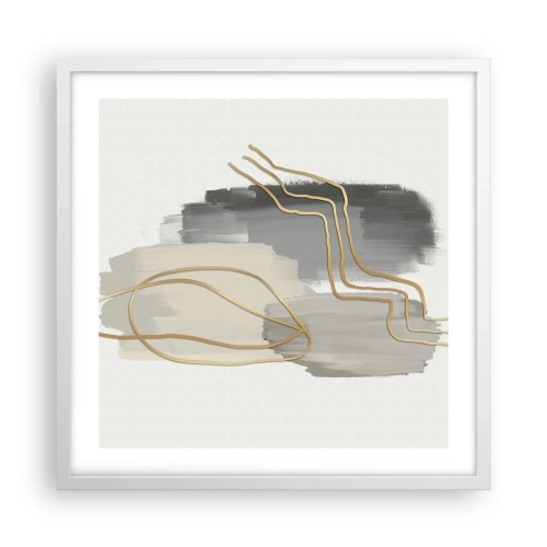 Plakát v bílém rámu - Trvání a pohyb - 50x50 cm