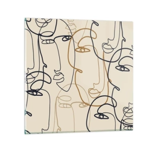 Obraz na skle - Portrét znásobený - 60x60 cm