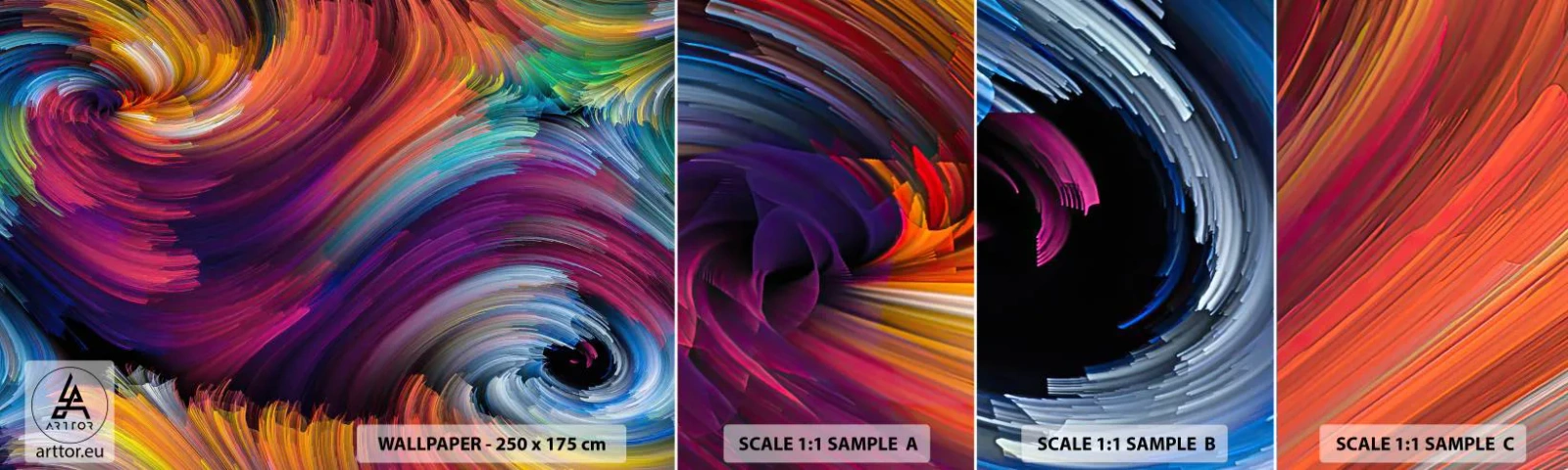 Vzor Fototapety Samolepicí Deluxe Sticker - Začátek nového světa - Abstrakce, Kus, Moderní vzor - 100x30 cm