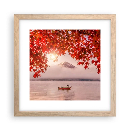 Plakát v rámu světlý dub - V japonském stylu - 30x30 cm