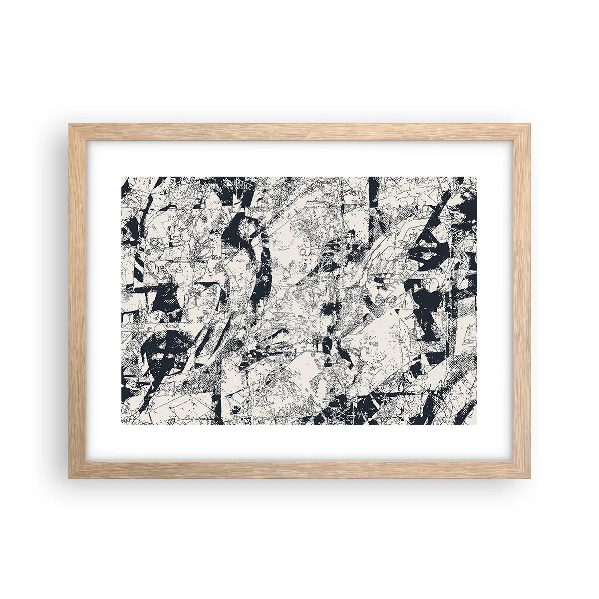 Plakát v rámu světlý dub - Prolínání protikladů - 40x30 cm