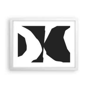 Plakát v bílém rámu - Positive-negative - 40x30 cm