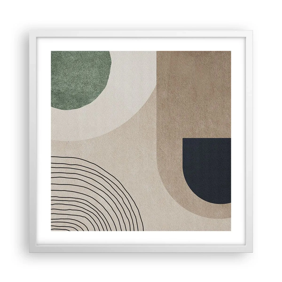 Plakát v bílém rámu - Něžnost oválu - 50x50 cm