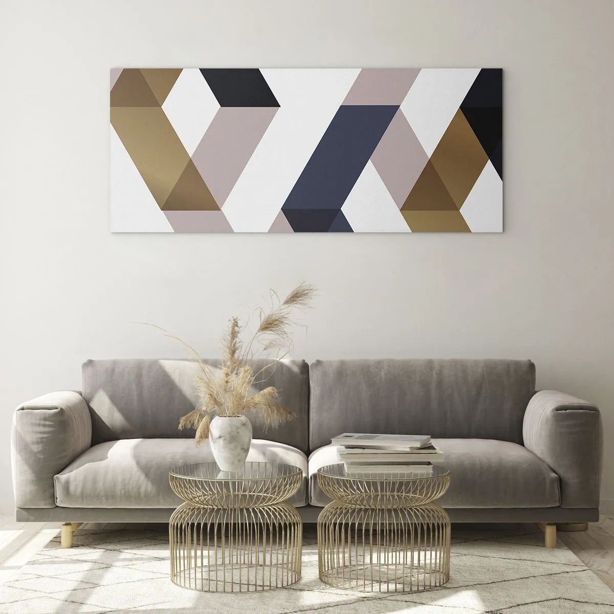 Obraz na skle - Roviny a úhly - 100x40 cm