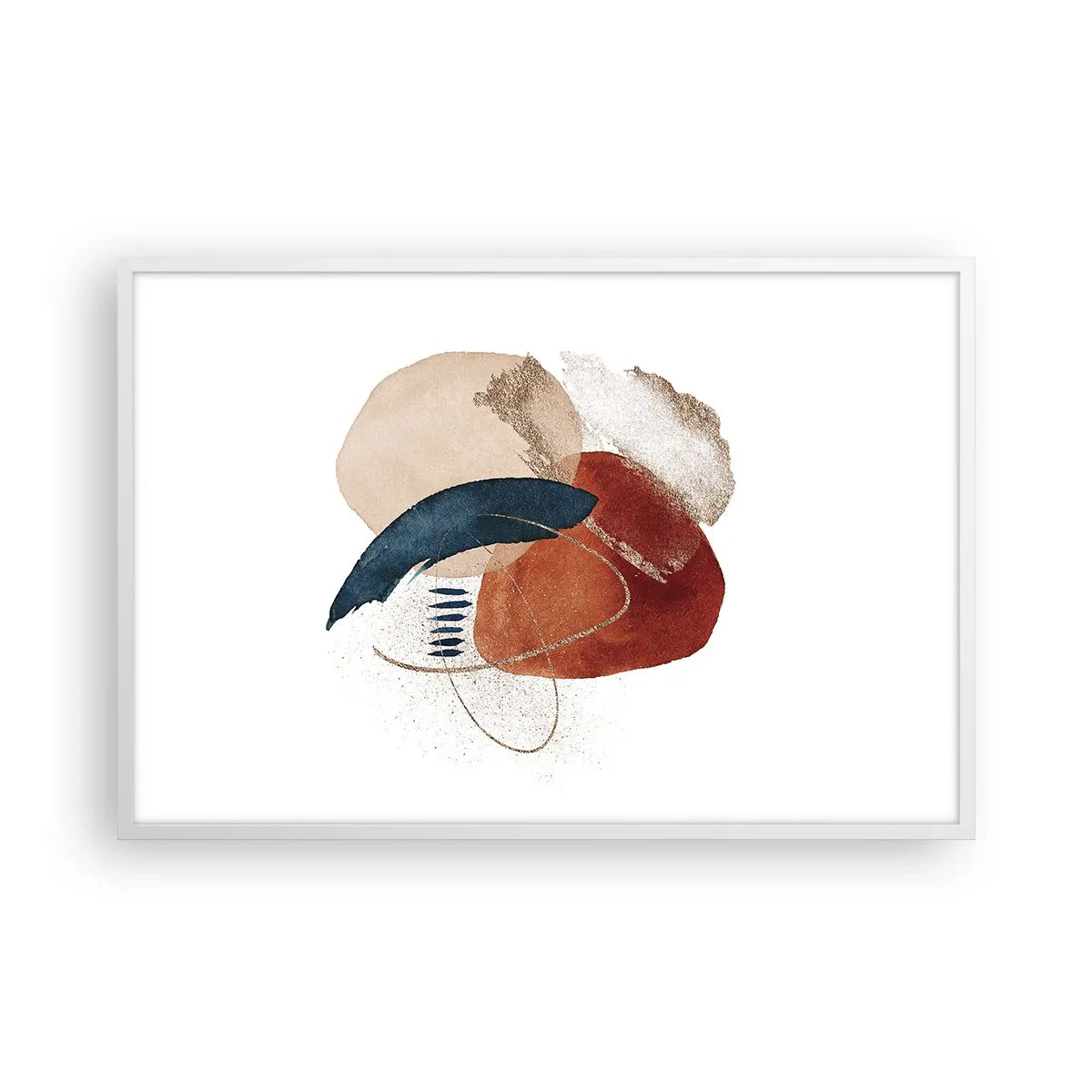 Plakát v bílém rámu - Oválná kompozice - 91x61 cm