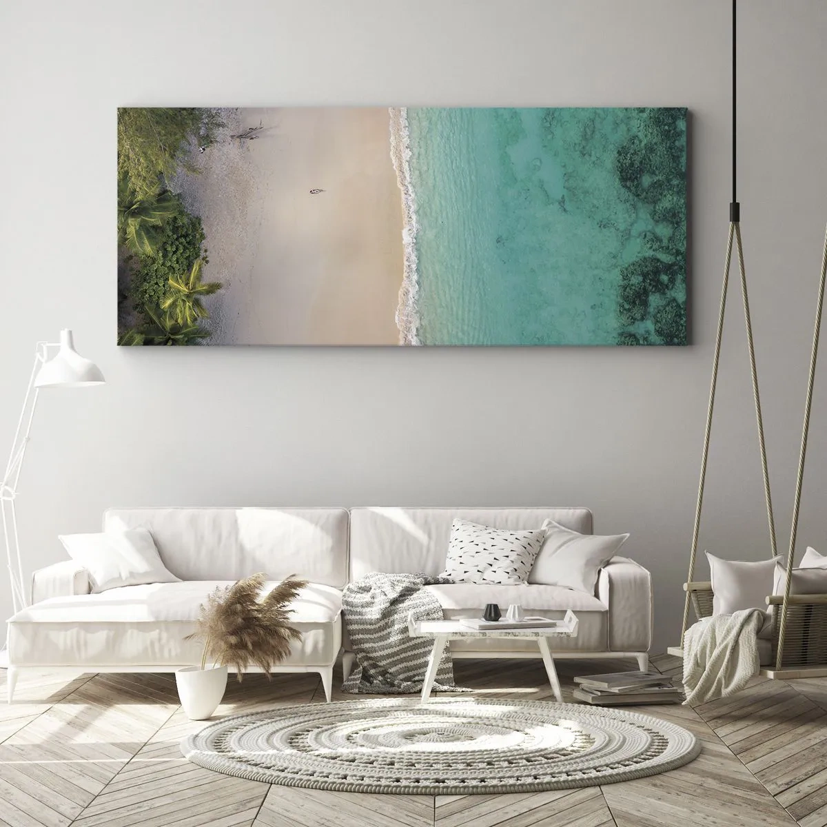 Obraz na plátně - Rajská pláž - 100x40 cm