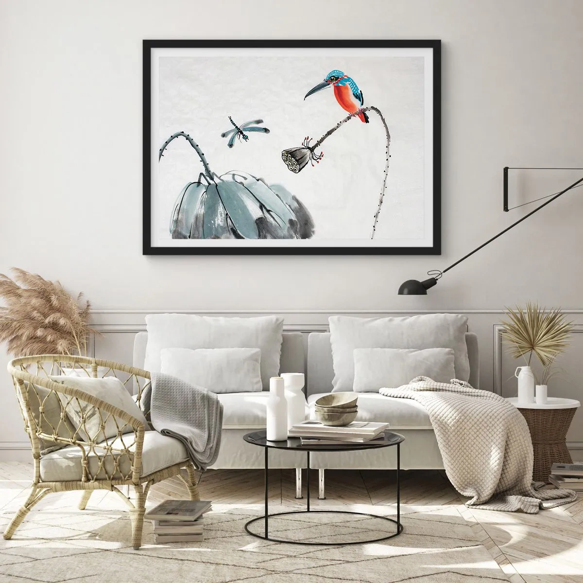 Plakát v černém rámu - Život louky - 91x61 cm