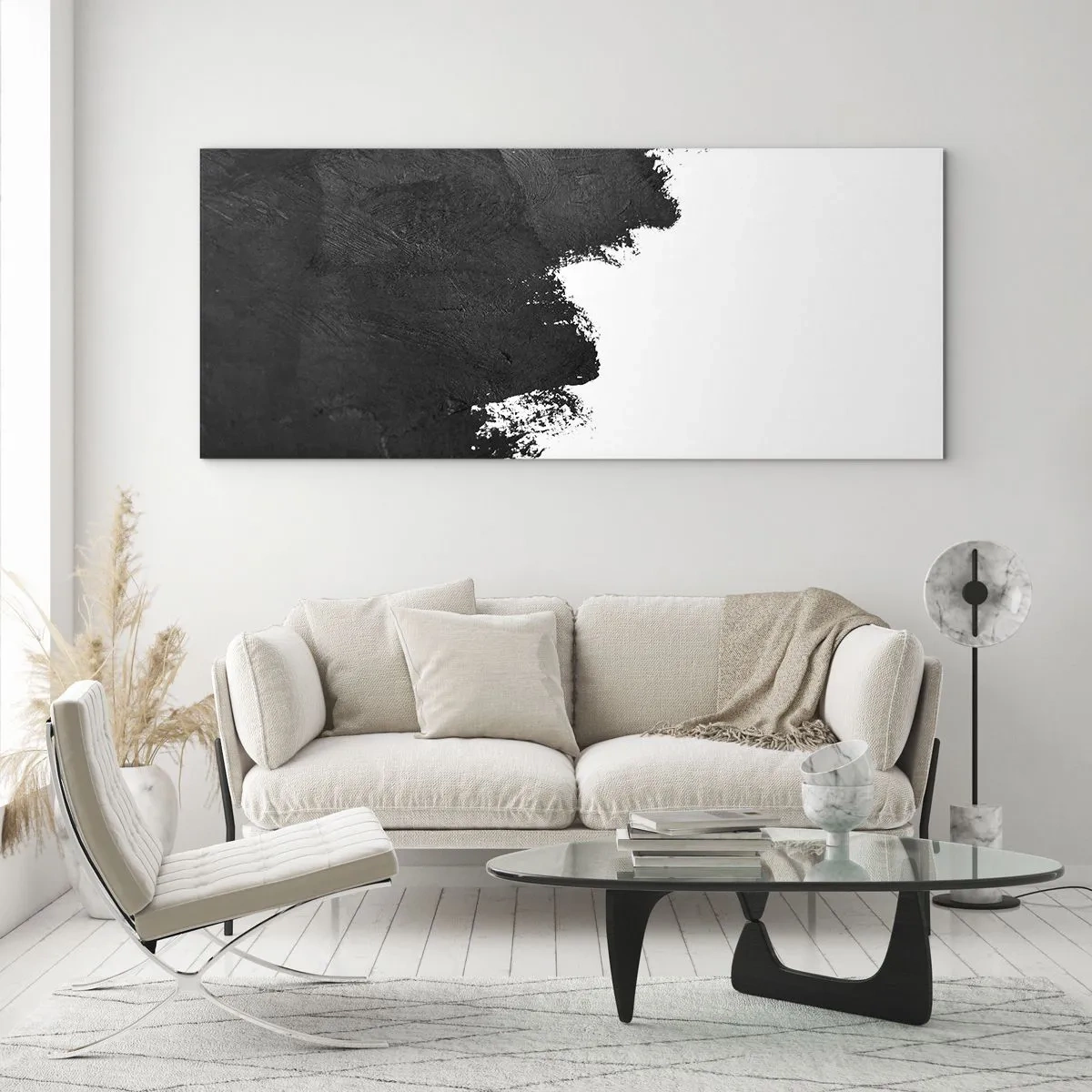 Obraz na skle - Živly: země - 100x40 cm