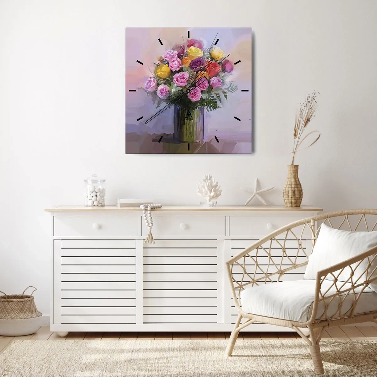 Nástěnné hodiny - Zachycená krása - 30x30 cm