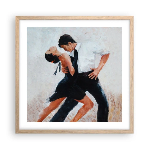 Plakát v rámu světlý dub - Tango mých tužeb a snů - 50x50 cm