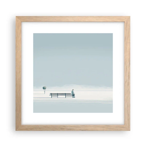 Plakát v rámu světlý dub - Ano, čekám. - 30x30 cm