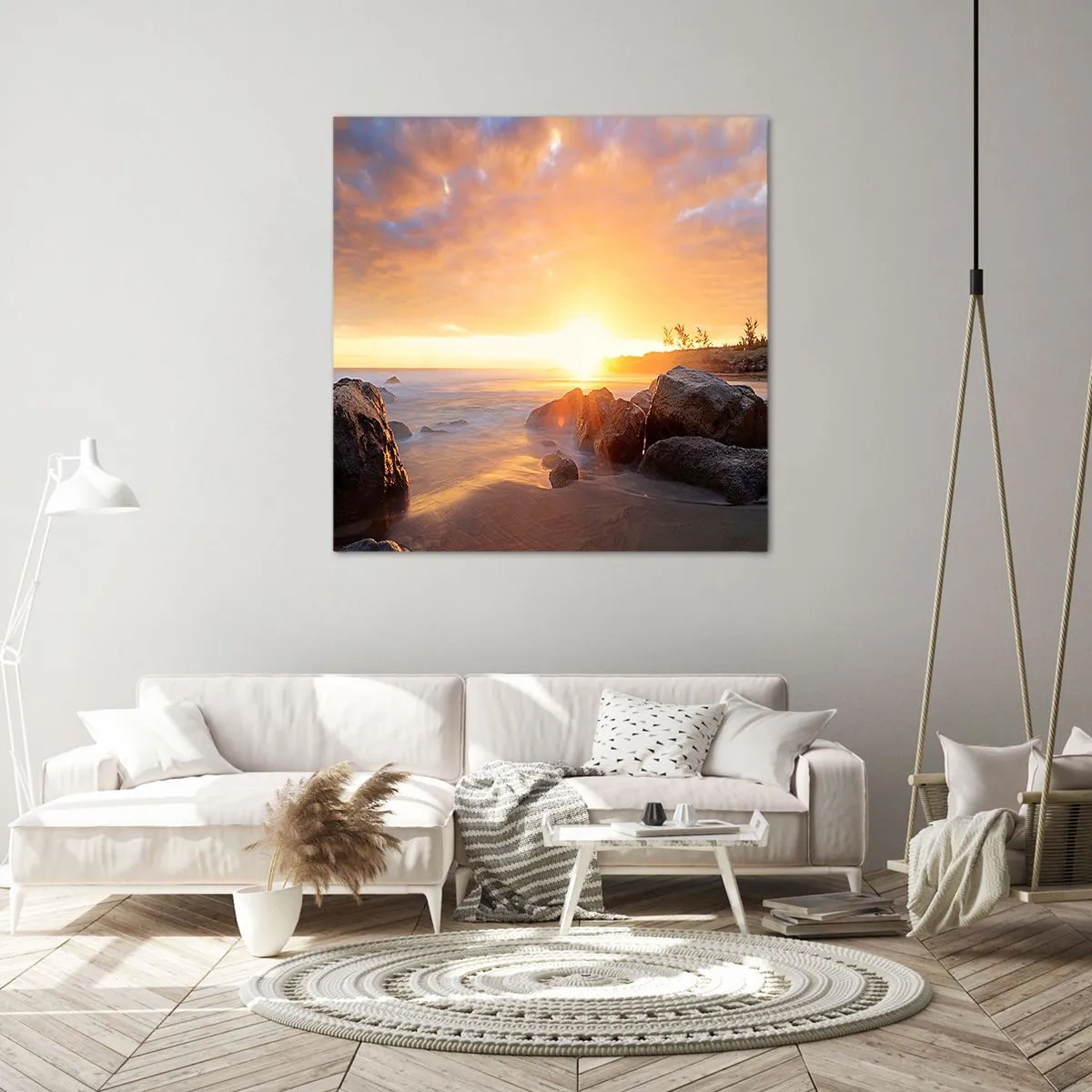 Obraz na plátně - Světlý večerní vánek - 60x60 cm