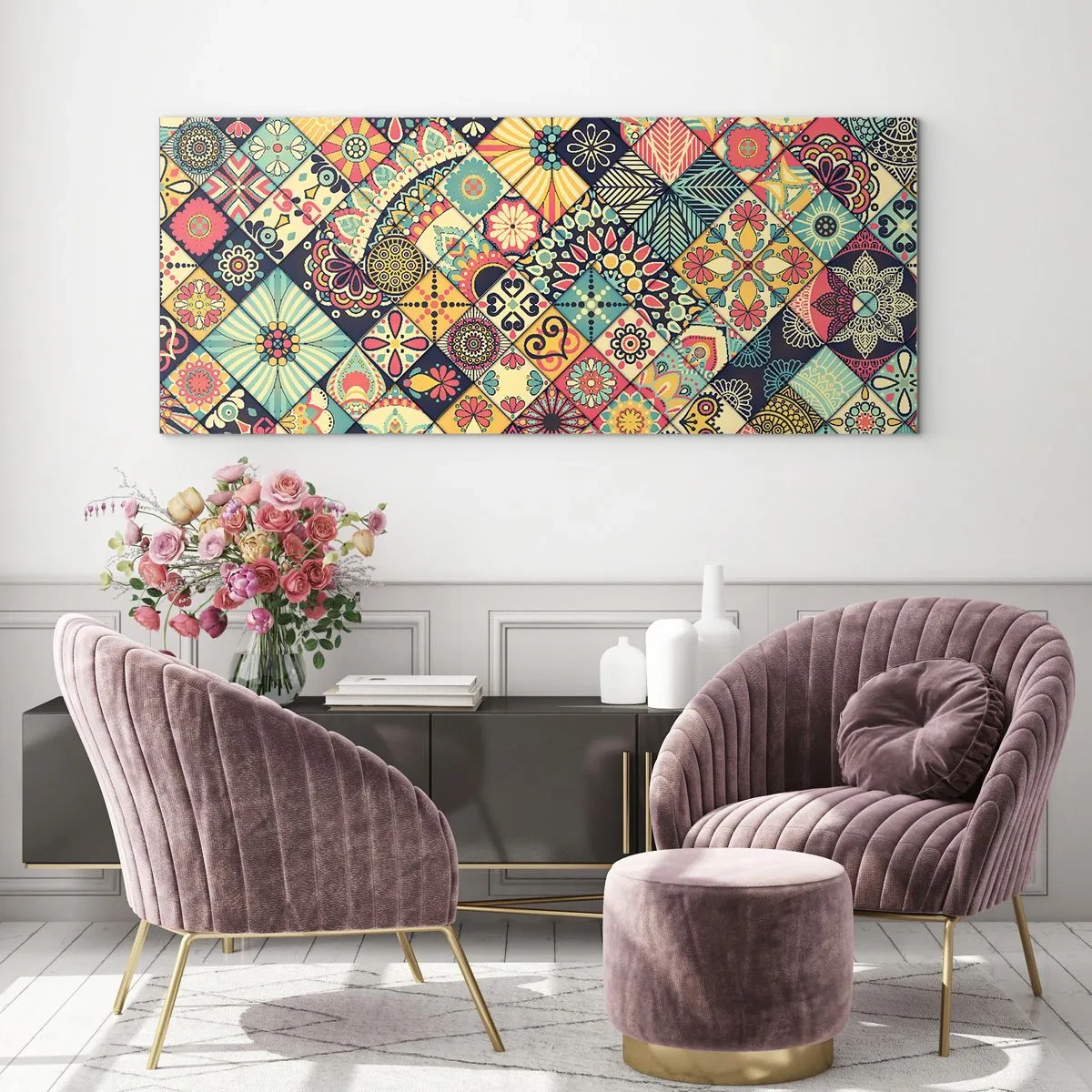 Obraz na skle - Marokánská vize - 100x40 cm