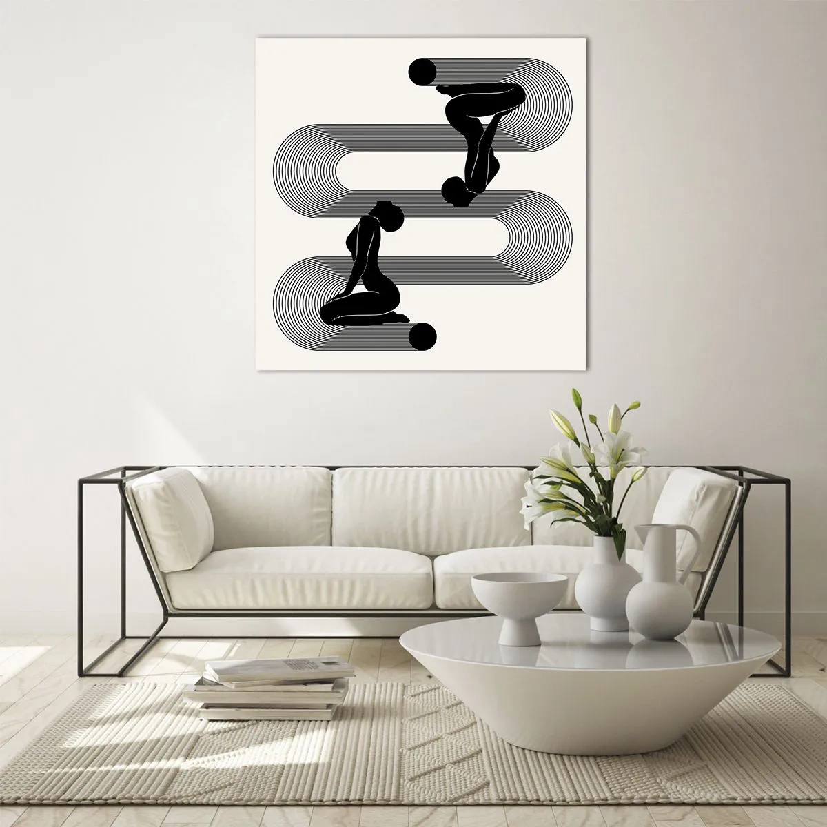 Obraz na skle - Smyslná symetrie - 60x60 cm