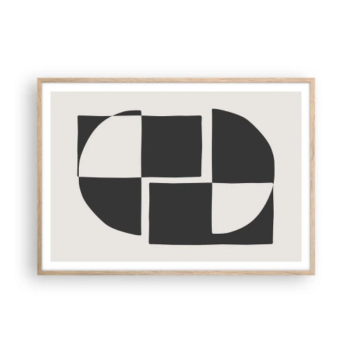 Plakát v rámu světlý dub - Antitéza – syntéza - 100x70 cm