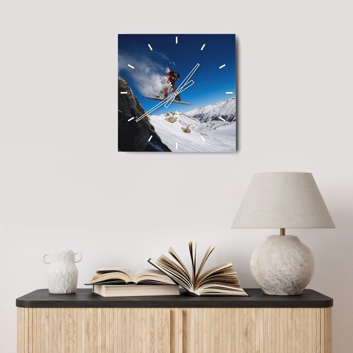 Nástěnné hodiny - A stal ses součástí prostoru - 40x40 cm