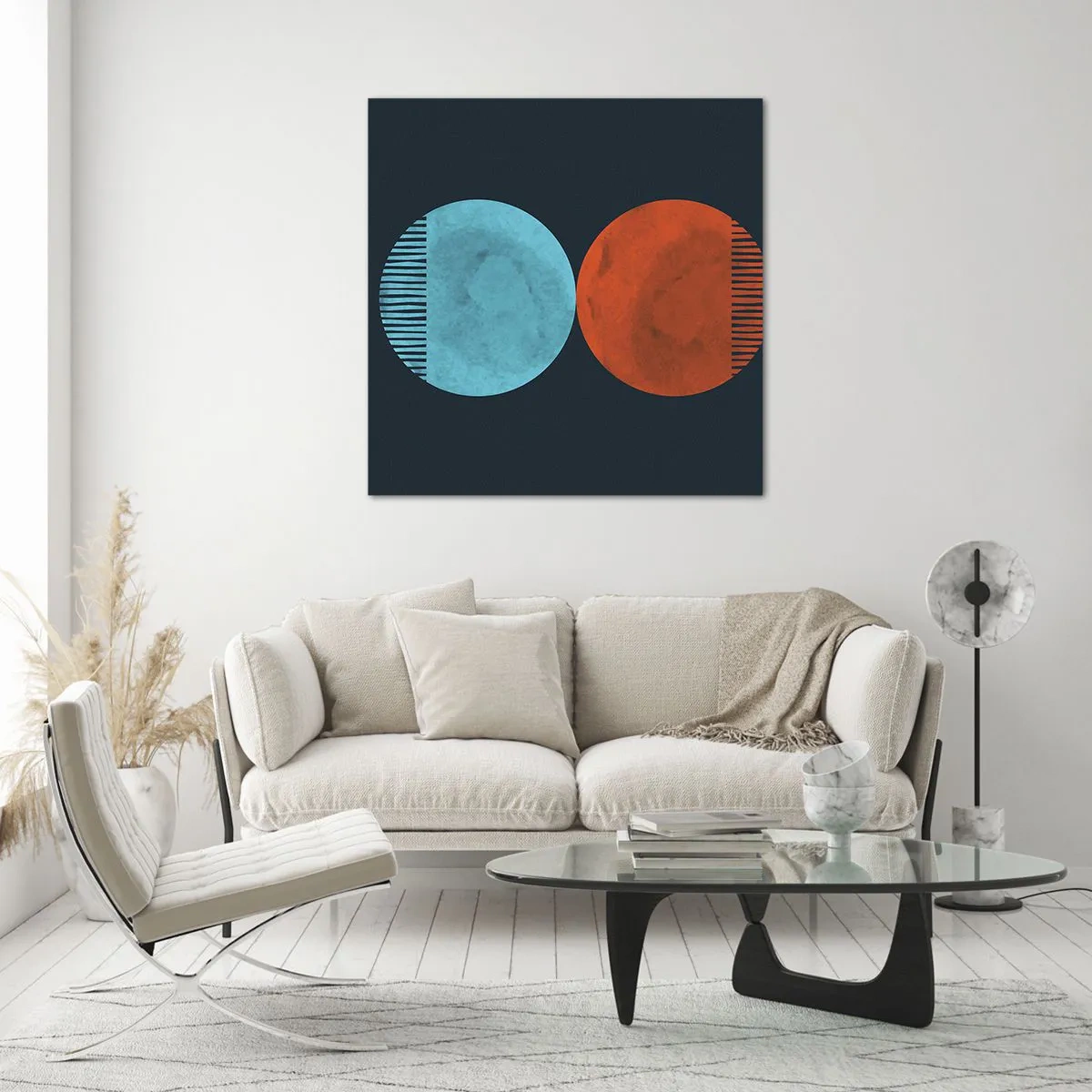 Obraz na skle - Pouze geometrie? - 70x70 cm