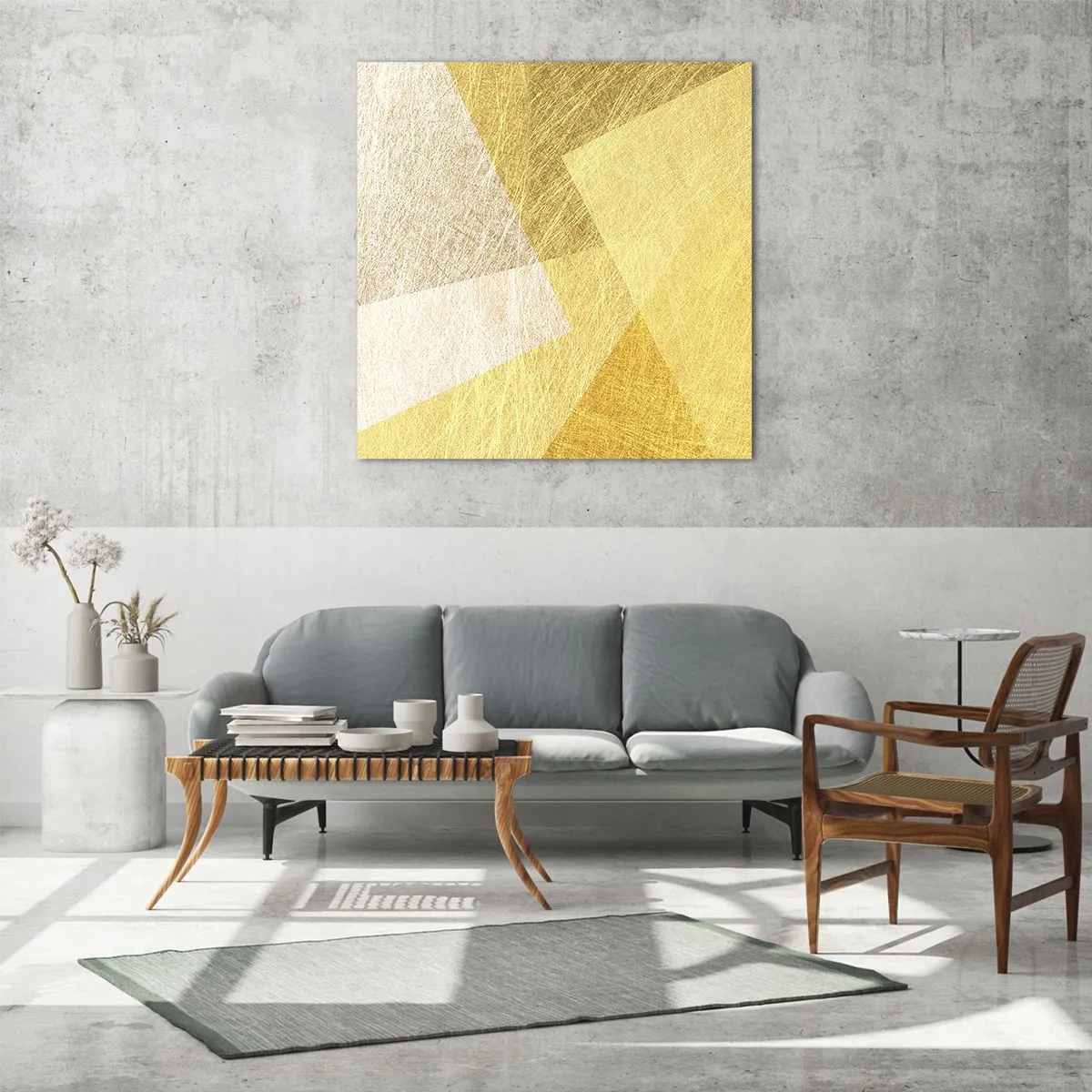 Obraz na skle - Počasí geometrie - 70x70 cm